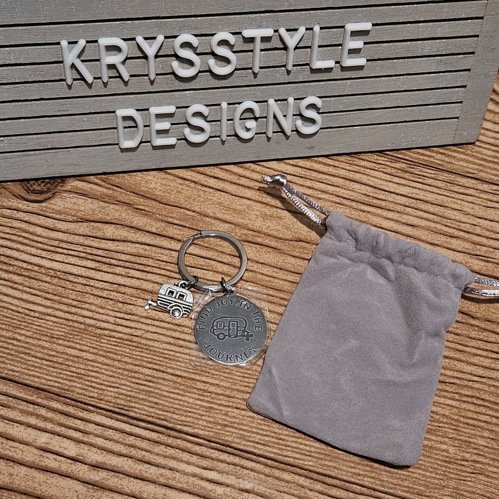 Find Joy In The Journey Camper Keychain